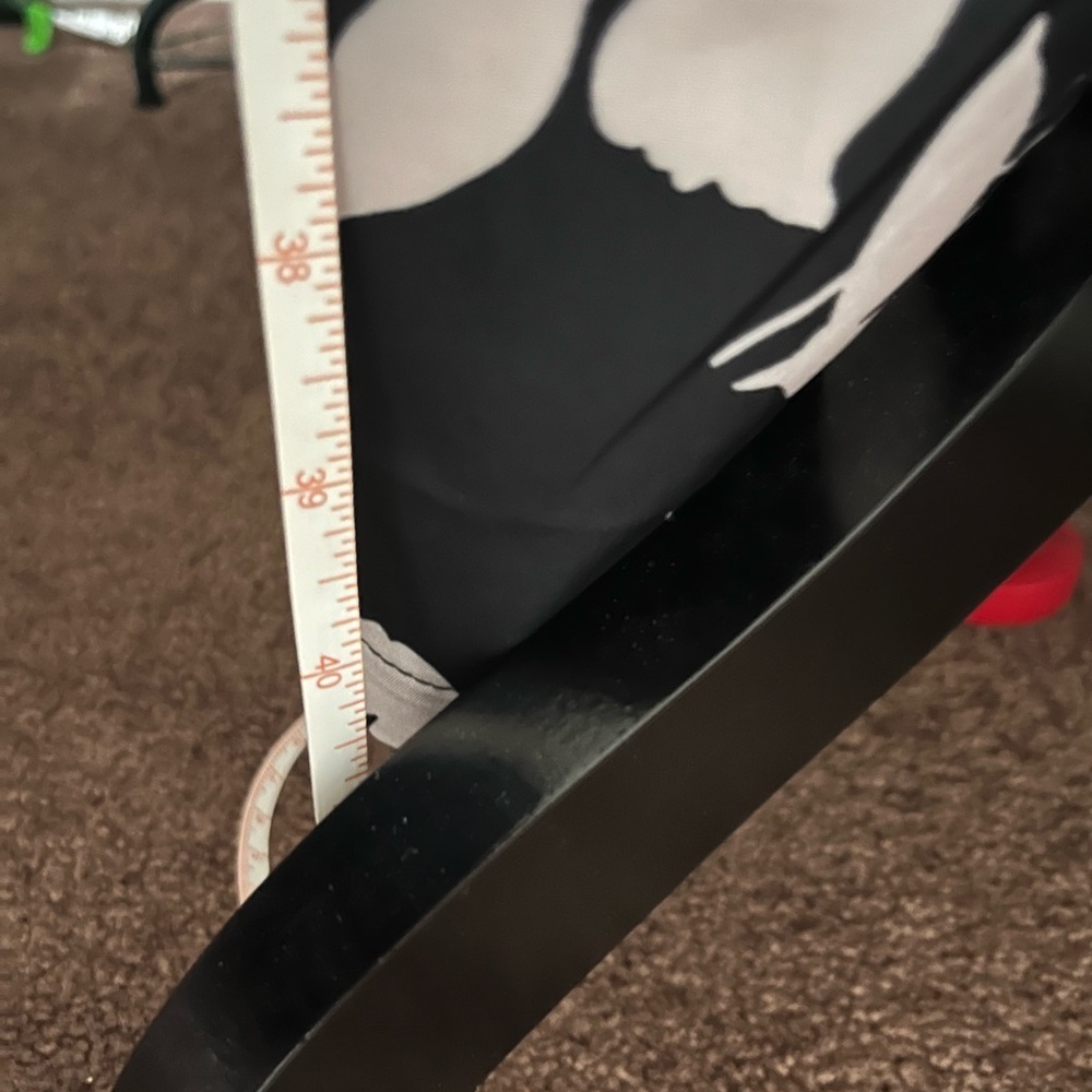 NWT 2 pc pants suit Floral Set Black and White Women's Pants with Black Top - Picture 4 of 7